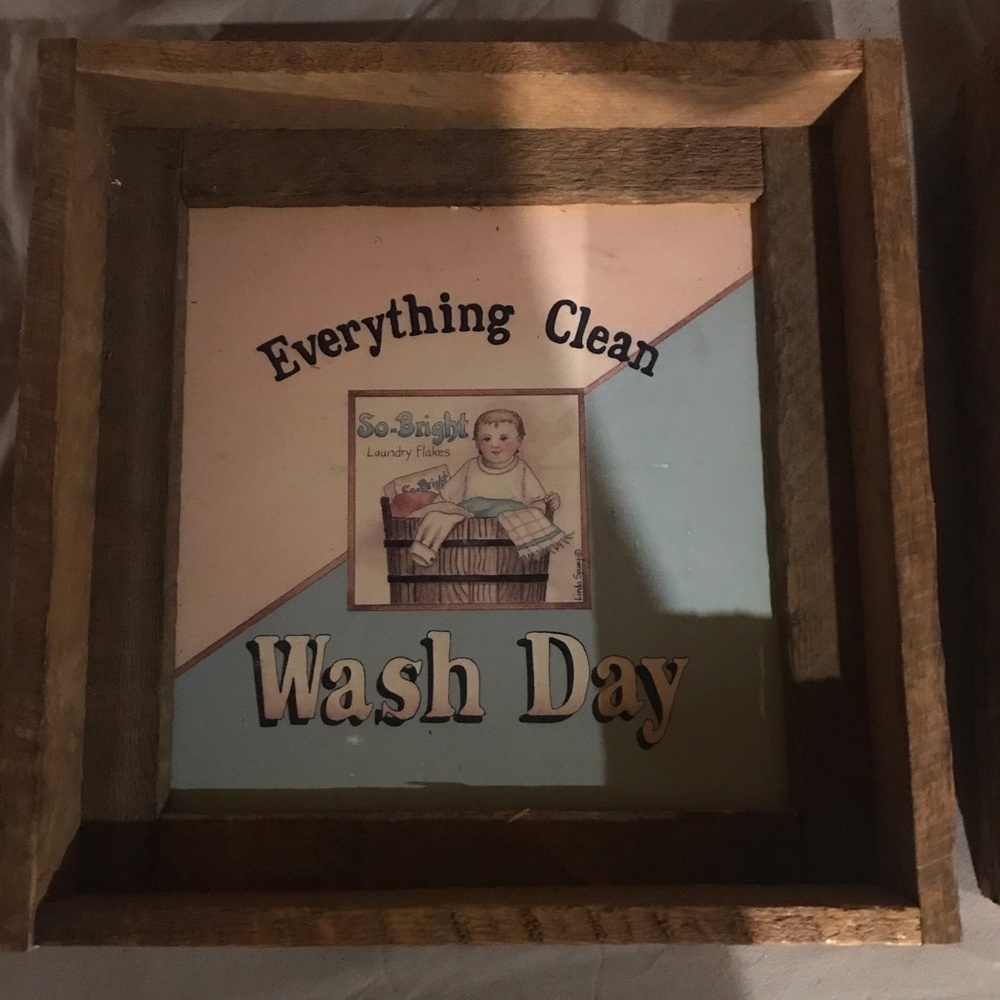 Set of 3 beautiful rustic laundry room pictures